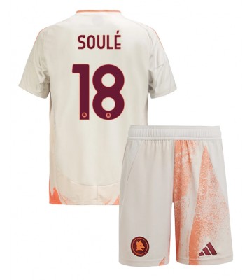 AS Roma Matias Soule #18 Borta Kläder Barn 2024-25 Kortärmad (+ Korta byxor)